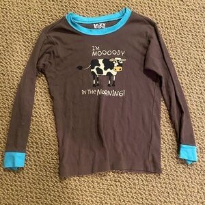 Kids Lazy One “I’m Moody In the Morning” Shirt Size 10 ⭐️